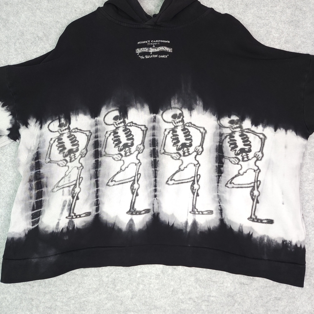 Disney‎ Silly Symphony Skeleton Dance Tie Dye Hoodie Sweatshirt XL - Picture 2 of 9